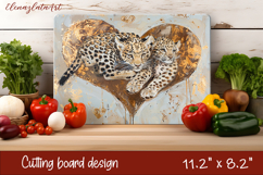 Cute cat love Cutting Board Sublimation Design | cats Product Image 1