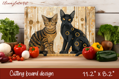 Cute cat love Cutting Board Sublimation Design | cats Product Image 1