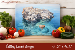 Sea cutting board design,Beach sublimation png Product Image 1