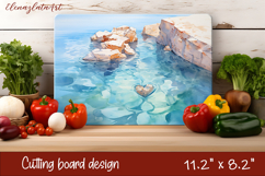 Sea cutting board design,Beach sublimation png Product Image 1