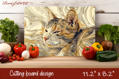 Cute cat love Cutting Board Sublimation Design | cats Product Image 1