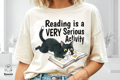 Funny cat Reading Book Quotes Sarcastic Book Lover Bookworm Product Image 2