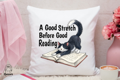 Funny cat Reading Book Quotes Sarcastic Book Lover Bookworm Product Image 3