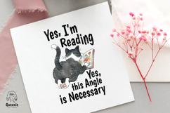 Funny cat Reading Book Quotes Sarcastic Book Lover Bookworm Product Image 4
