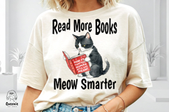Funny Book Lover Cat Reading Png Sarcastic Quote Product Image 2