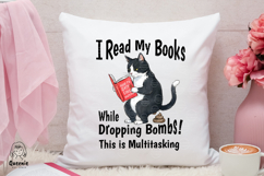 Funny Book Lover Cat Reading Png Sarcastic Quote Product Image 3