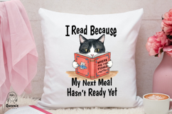 Funny Book Lover Cat Reading Bookworm Sublimation Png Product Image 3