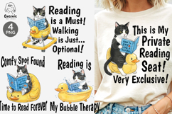 Funny Cats Bookworm Png Sarcastic Book Lover Quotes Product Image 1