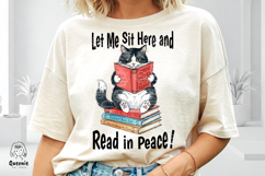 Funny Cat Reading Books Sarcastic Bookish Reading Quotes Product Image 2