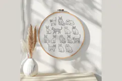 Cat Breeds Hand Embroidery Pattern PDF Cute Feline Hoop Product Image 3