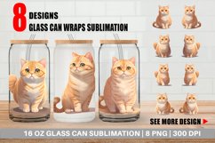 Glass Can Wraps Cat British Product Image 1