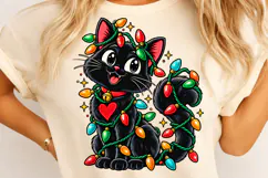 Cat Christmas PNG, Meowy Xmas Holiday Digital Design Png Product Image 2