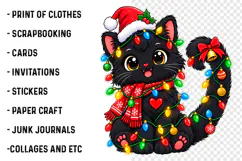 Cat Christmas PNG, Meowy Xmas Holiday Digital Design Product Image 3