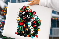 Cat Christmas PNG, Meowy Xmas Holiday Digital Design Png Product Image 4