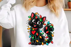 Cat Christmas PNG, Meowy Xmas Holiday Digital Design Png Product Image 5
