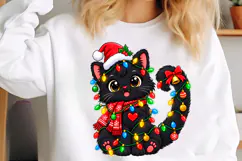 Cat Christmas PNG, Meowy Xmas Holiday Digital Design Product Image 5