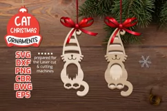 Cat Christmas SVG Cat Christmas ornaments SVG Christmas gnomes SVG LASER CUT door sign