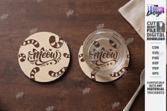 Cat Coaster Laser Cut Bundle | Funny Kitten Drink Coasters Product Image 9