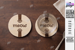 Cat Coaster Laser Cut Bundle | Funny Kitten Drink Coasters Product Image 10