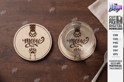 Cat Coaster Laser Cut Bundle | Funny Kitten Drink Coasters Product Image 2