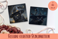 Funny Cat Coaster Sublimation| Cat Lover Coasters Product Image 1