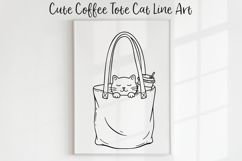 Cute Cat Line Art SVG PNG, Funny Cat Clipart, Minimal Cat. Product Image 1