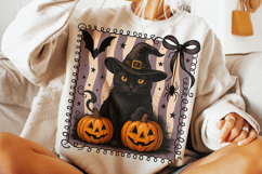 Halloween Cat PNG, Ghost Cat PNG, Spooky Cat PNG, Witch Cat Product Image 2