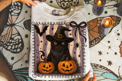Halloween Cat PNG, Ghost Cat PNG, Spooky Cat PNG, Witch Cat Product Image 1
