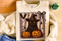 Halloween Cat PNG, Ghost Cat PNG, Spooky Cat PNG, Witch Cat Product Image 3