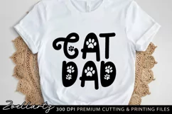 Cat Dad SVG PNG EPS DXF Paw Prints Cat Farmhouse Sign SVG Product Image 2