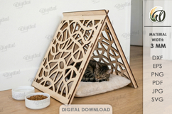 3D Pet Houses Bundle Laser Cut. Cat And Dog Home SVG Product Image 6