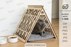 3D Pet Houses Bundle Laser Cut. Cat And Dog Home SVG Product Image 8