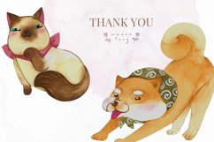 Watercolor Cat &amp; Dog Clipart, PNG Product Image 4