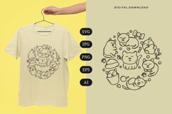 Meow Doodle T-shirt | SVG Product Image 1