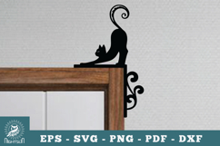 Cat Door Corner Lasercut SVG Product Image 1