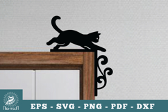 Cat Door Corner Lasercut SVG Product Image 1