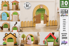 Wooden Cat Doors Laser Cut Bundle | Pet Friendly Home | CNC Product Image 1