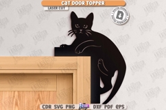 Door Corner Laser Cut |Cat Silhouette|Wall Sign| Home Decor Product Image 1