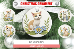 Ornament Cat Embroidery Product Image 1