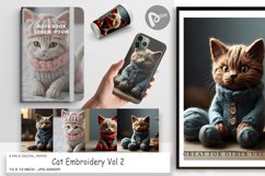 Digital Paper Cat Embroidery Product Image 1
