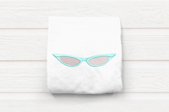Vintage Cat Eye Glasses Embroidery
