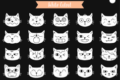 Hand-Drawn Cat Faces | Kawaii Animal Head | White Product Image 3