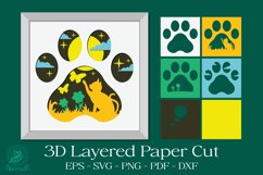 Animals Footprint 3D Layered Papercut Bundle Product Image 4