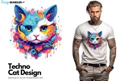 Sublimation, Techno Cat - transparent png Product Image 1