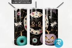 Halloween Cat Ghost Donut 20oz/30oz Skinny Tumbler