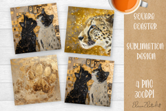 Funny Cat Coaster Sublimation| cats Coasters Product Image 1