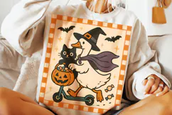 Halloween Fall Goose PNG, Halloween Cat PNG, Silly Goose PNG Product Image 2