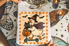Halloween Fall Goose PNG, Halloween Cat PNG, Silly Goose PNG Product Image 1
