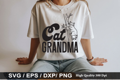 Cat Grandma SVG - Cat Design Product Image 1
