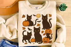 Halloween Vintage Cat PNG, Ghost Cat PNG, Spooky Cat PNG Product Image 4